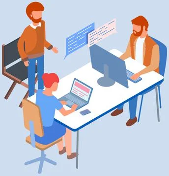 Director controls work of subordinate and makes notes in clipboard. Boss Illustrazione stock