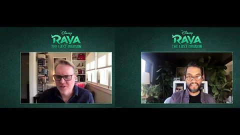 Director Don Hall talks about making 'Raya and the Last Dragon' movie - 2021 Video stock 154336094