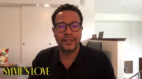 Director Eugene Ashe talking about his new drama movie 'Sylvies Love' - 2020 Video stock 154352293