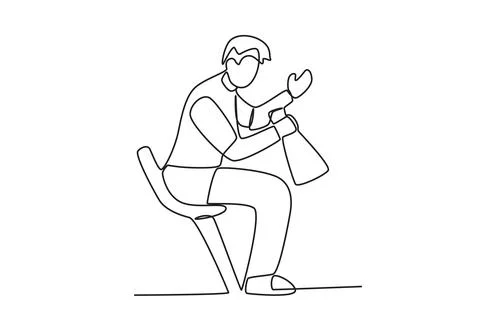 A director gives directions seriously Stock Illustration