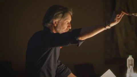 Director giving recommendations to actors Stock Footage 201424553