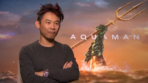 Director James Wan is interviewed for his movie 'Aquaman' - 2018 스톡 동영상 102366993