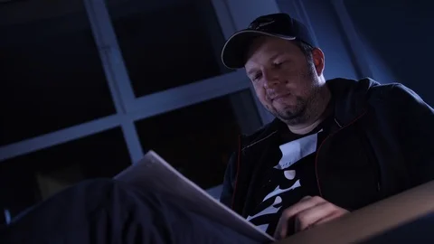 Director reading script Stock Footage 86950104