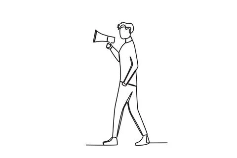 A director walked while starting a briefing Stock Illustration