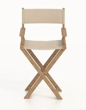 Director's chair isolated on white background. 3D illustration Stock Illustration
