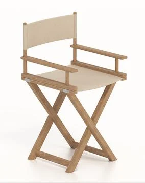 Director's chair isolated on white background. 3D illustration Illustration