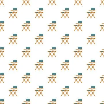 Director's chair production cinema pattern Stock Illustration