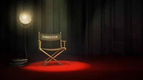 Directors interview, virtual studio background scene. Ideal also for movie... Stock Photos