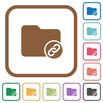 Directory attachment simple icons Stock Illustration