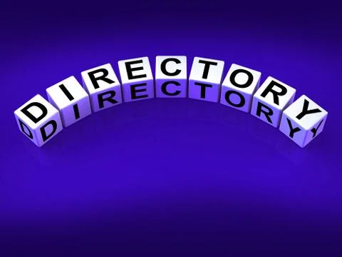 Directory blocks show data organized in order Stock Illustration