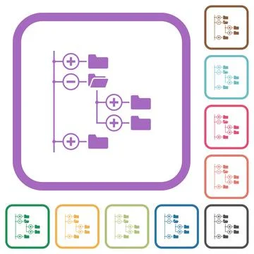 Directory browser simple icons イラスト素材