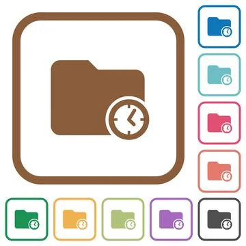 Directory creation time simple icons イラスト素材