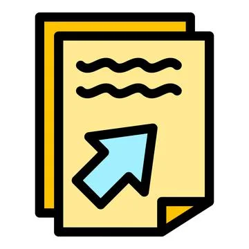 Directory document icon color outline vector Stock Illustration
