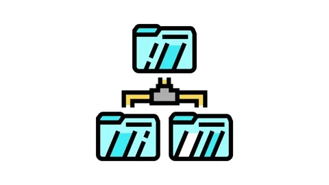 Directory folder color icon animation Stock Footage 224986447