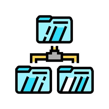 Directory folder color icon vector illustration イラスト素材
