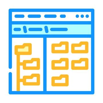 Directory folder color icon vector illustration Stock Illustration