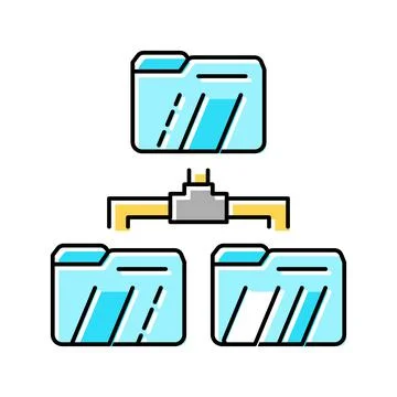 Directory folder color icon vector illustration Illustrazione stock