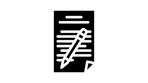 Directory folder glyph icon animation Stock Footage 326747433