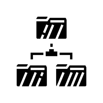 Directory folder glyph icon vector illustration Stock Illustration