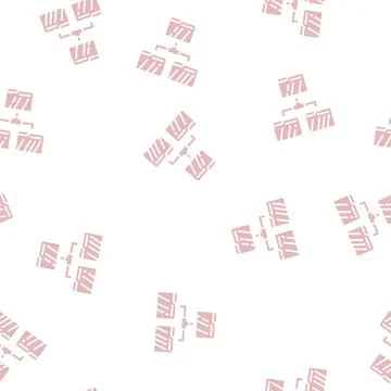 Directory folder glyph seamless pattern Illustrazione stock