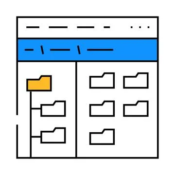 Directory folder icon color illustration Stockillustratie