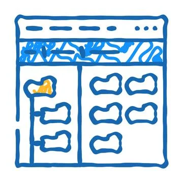 Directory folder icon doodle illustration Stock Illustration