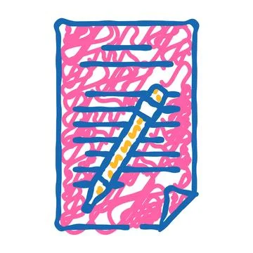 Directory folder icon doodle illustration Stockillustratie