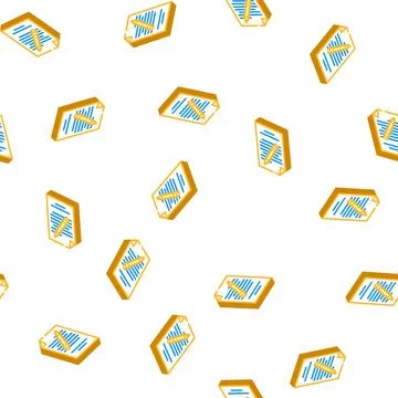 Directory folder isometric icon seamless pattern Stock Illustration