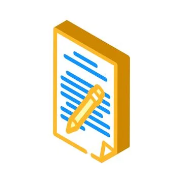 Directory folder isometric icon vector illustration Stock Illustration