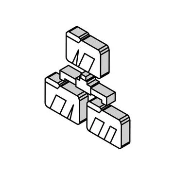 Directory folder isometric icon vector illustration 스톡 일러스트