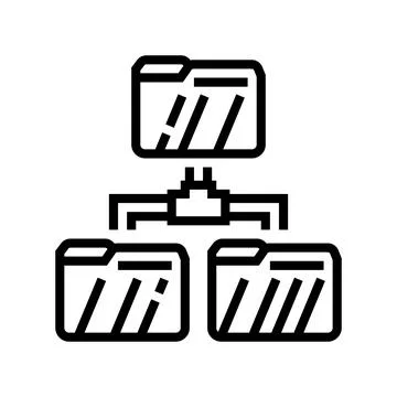 Directory folder line icon vector illustration Illustrazione stock