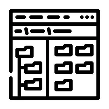 Directory folder line icon vector illustration Stock Illustration