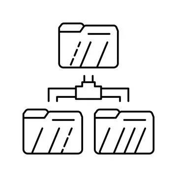 Directory folder line icon vector illustration Illustrazione stock