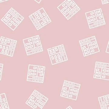 Directory folder line vector seamless pattern Stock Illustration