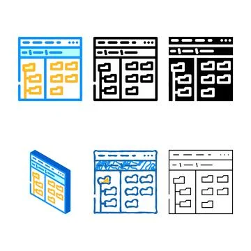 Directory folder modern color icon vector Stock Illustration