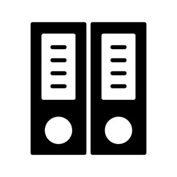 Directory glyph flat icon Illustrazione stock