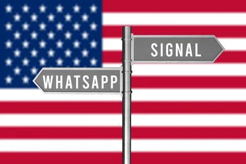 Directory that indicates the address to choose between two social networks, W Stockillustratie