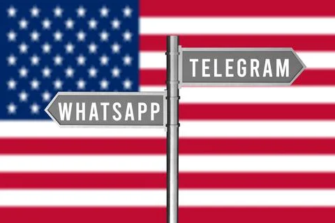 Directory that indicates the address to choose between two social networks, W Stock Illustration