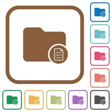 Directory properties simple icons Stock Illustration