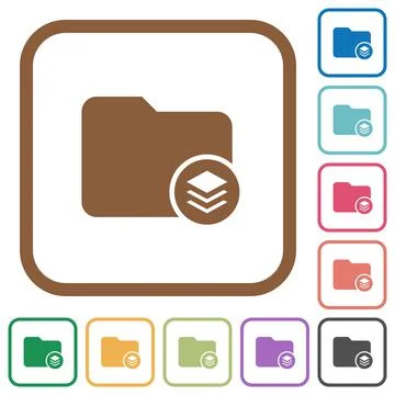 Directory structure simple icons Stockillustratie