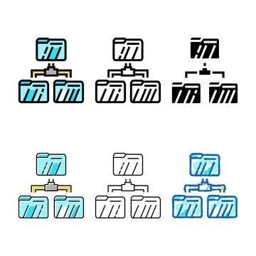 Directory styles folder color icon vector Stock Illustration