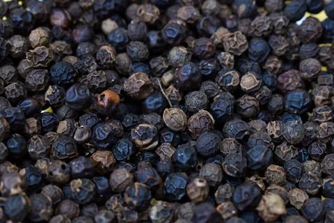Dired black pepper Foto stock