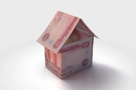 Dirham Bank Notes House Stock Photos