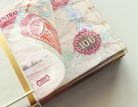 Dirham Cash Note Wad Stock Photos
