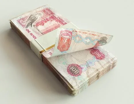 Dirham Cash Note Wad Stock Photos