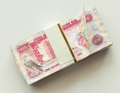 Dirham Cash Note Wad Stock Photos