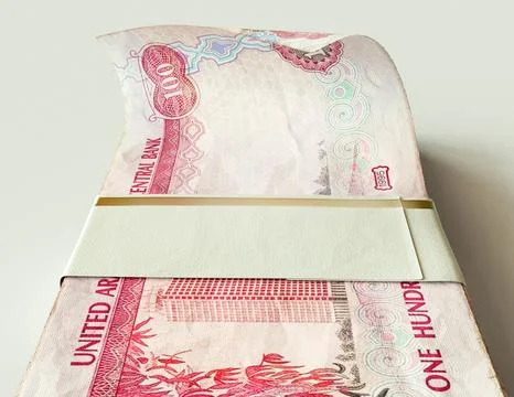 Dirham Cash Note Wad Stock Photos