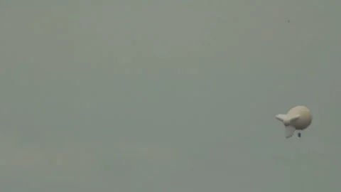 Dirigible prowl in the sky Stock Footage 113521548