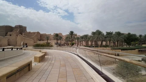 Diriyah historical town mud-brick architecture in Riyadh Saudi Arabia Stock Footage 304491737