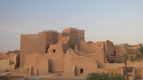 Diriyah traditional mud-brick architecture Riyadh Stock Footage 285329370